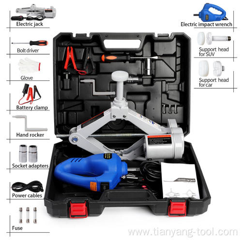 3T 12V Electrical Scissor Car Jack Impact Wrench